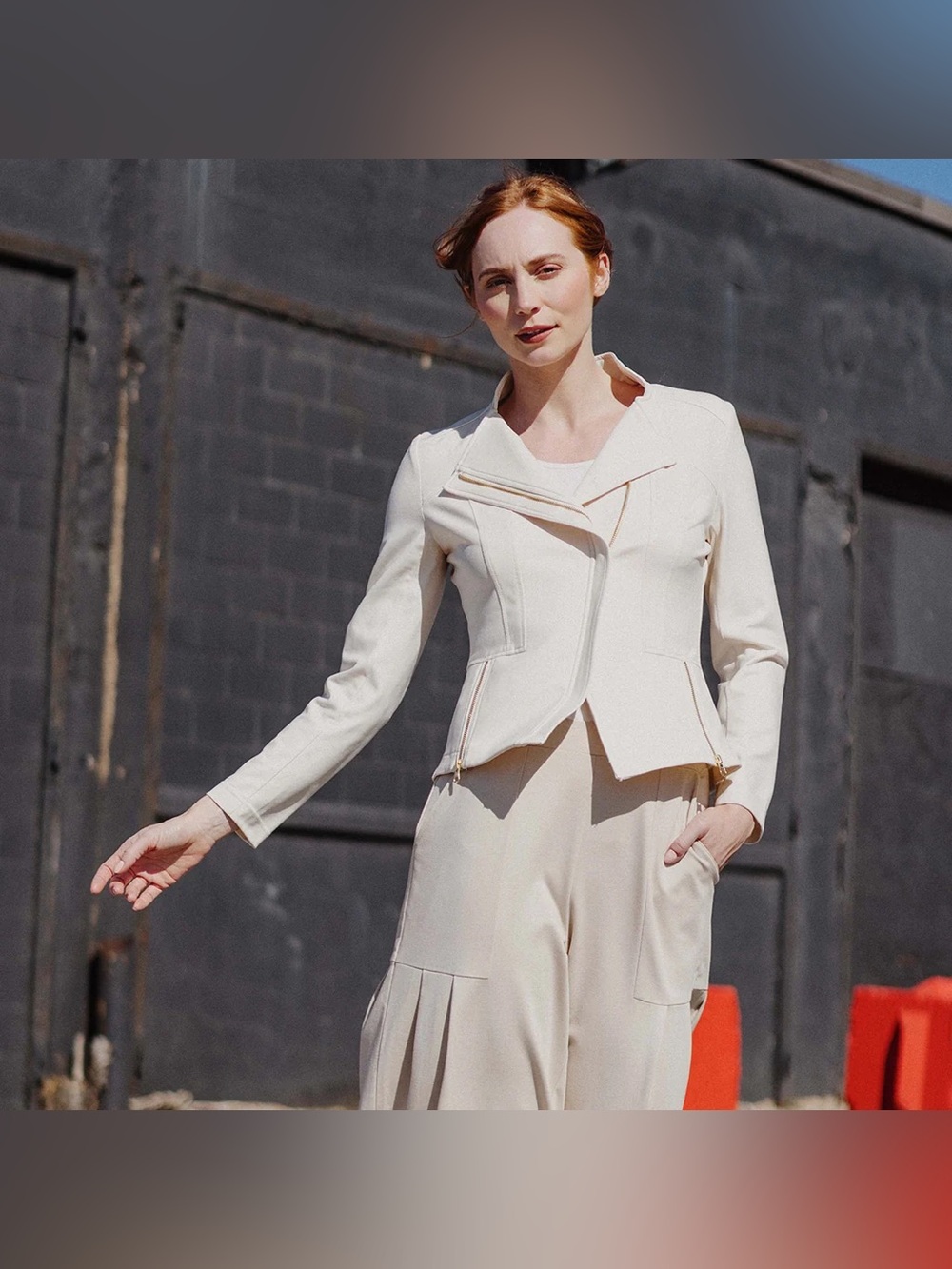 Clara Sun Woo Liquid Leather™ Signature Jacket - Ivory